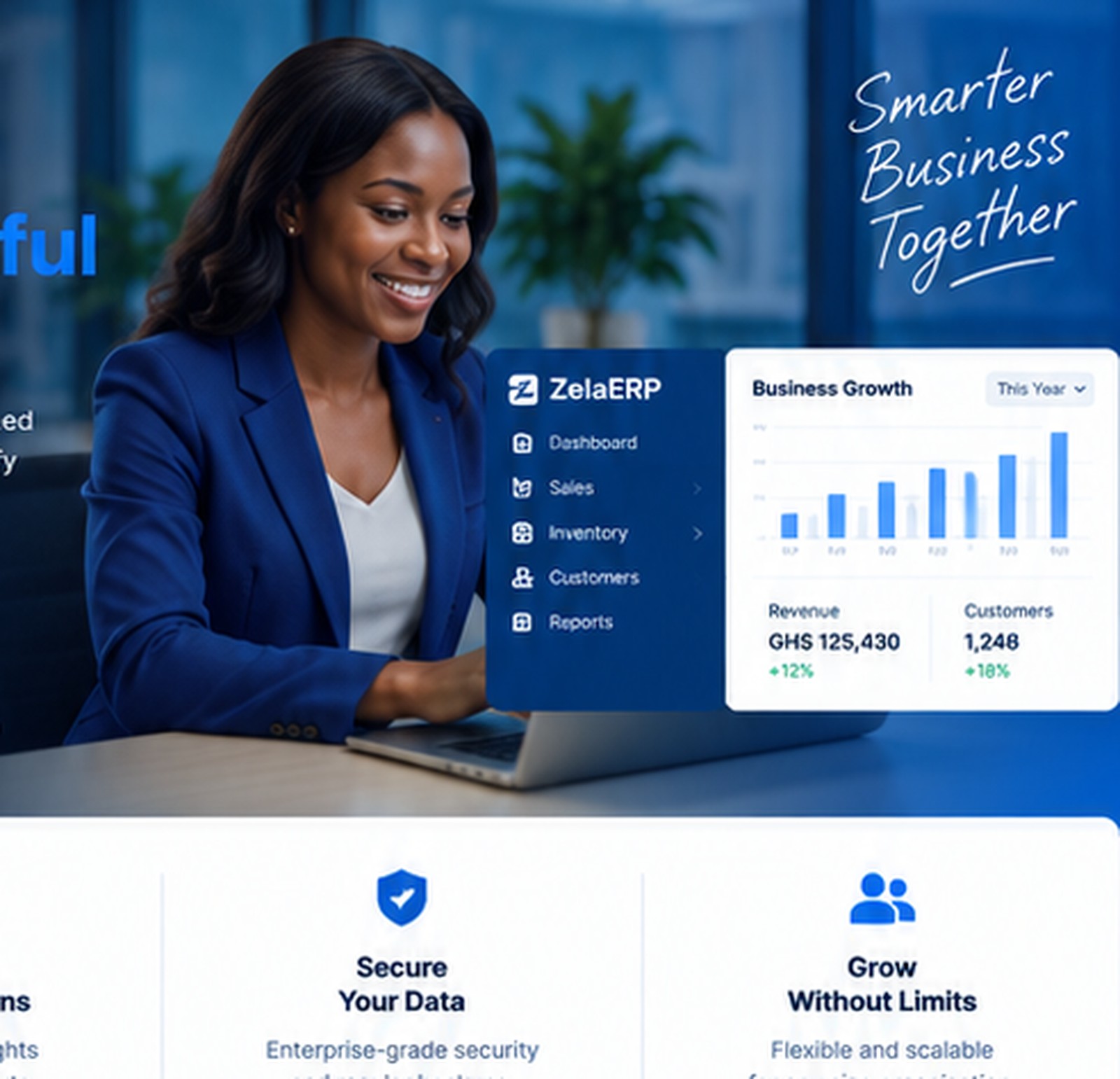 Business professional using ZelaERP
